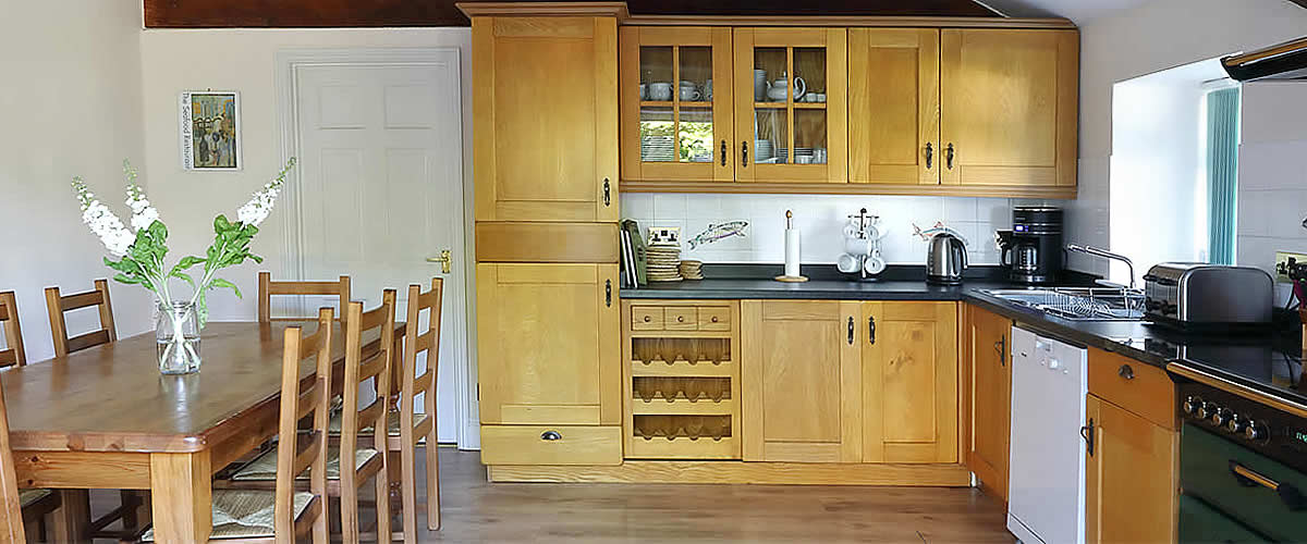 The kitchen at Mill House Holiday Cottage